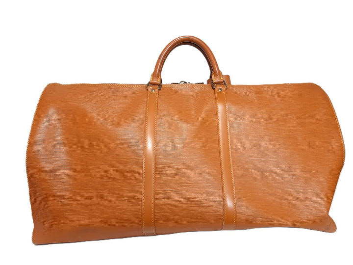 LOUIS VUITTON LV Monogram Epi Keepall 60 M42964 Brown MI1910 Boston Bag1