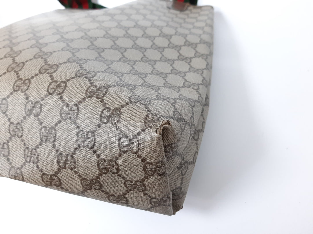 Gucci Sherry Line Tote Bag Schultertasche GG Muster Braun PVC Leder9
