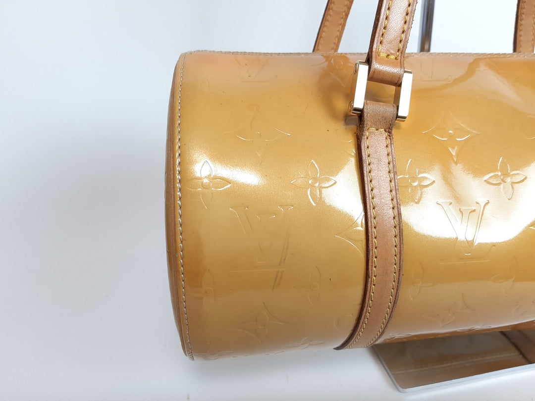 Louis Vuitton Vernis Bedford Hand Bag M91006 Vernis Monogram Yellow VI19183