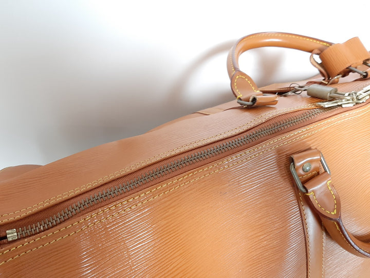 LOUIS VUITTON LV Monogram Epi Keepall 60 M42964 Brown MI1910 Boston Bag11