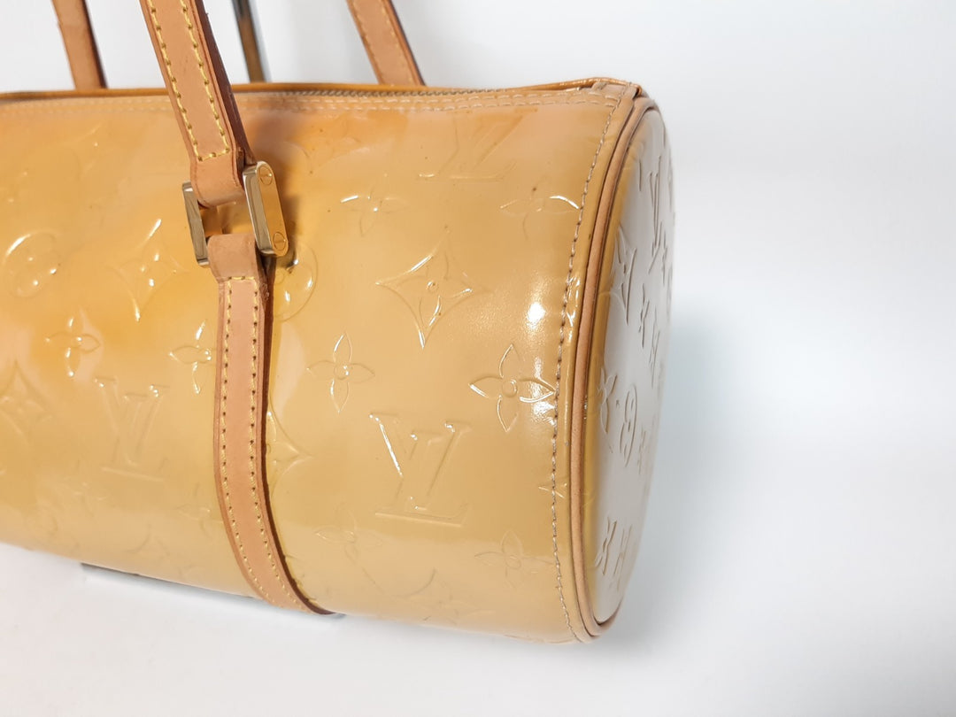 Louis Vuitton Vernis Bedford Hand Bag M91006 Vernis Monogram Yellow VI09992