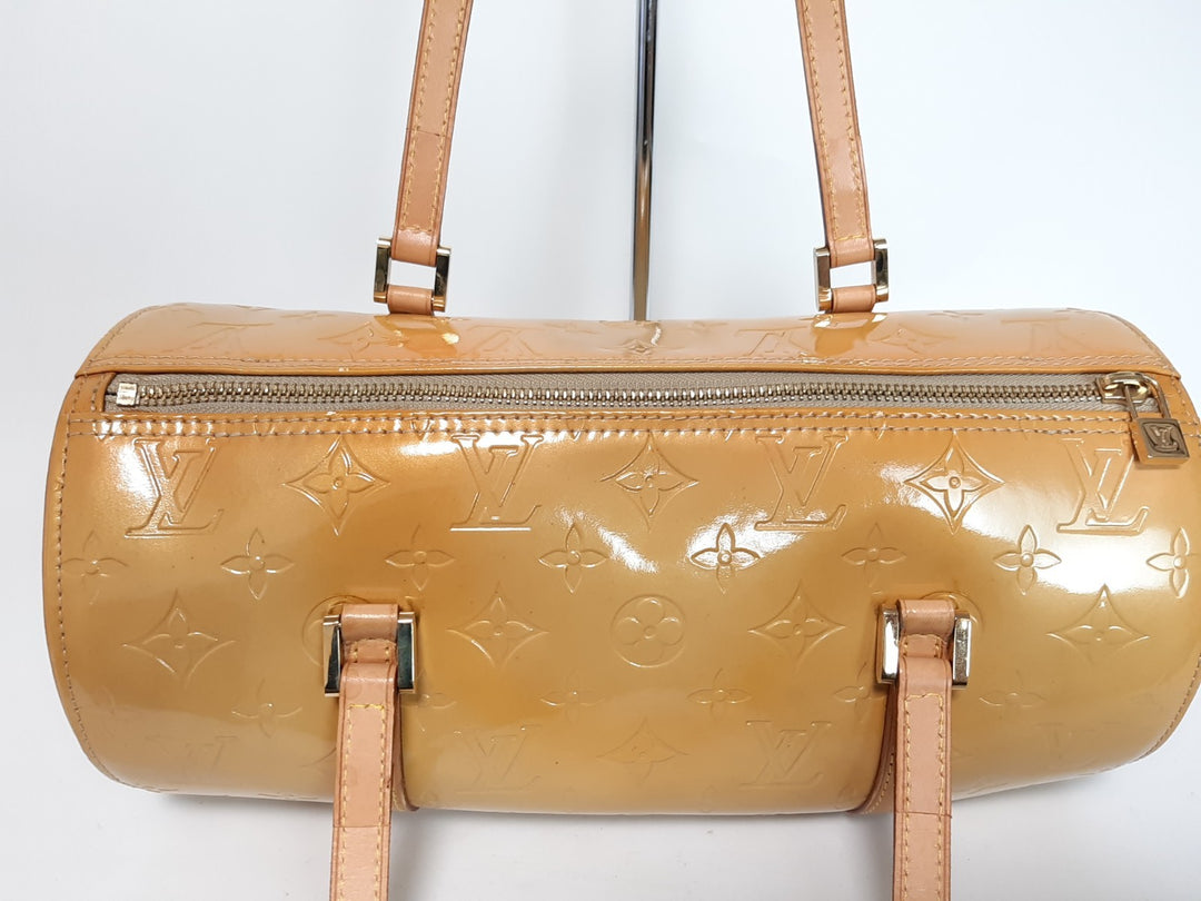 Louis Vuitton Vernis Bedford Hand Bag M91006 Vernis Monogram Yellow VI09998