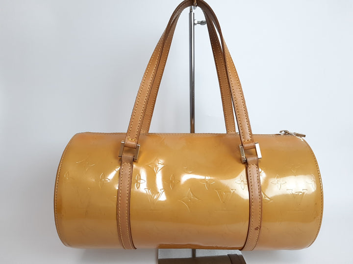Louis Vuitton Vernis Bedford Hand Bag M91006 Vernis Monogram Yellow VI19181