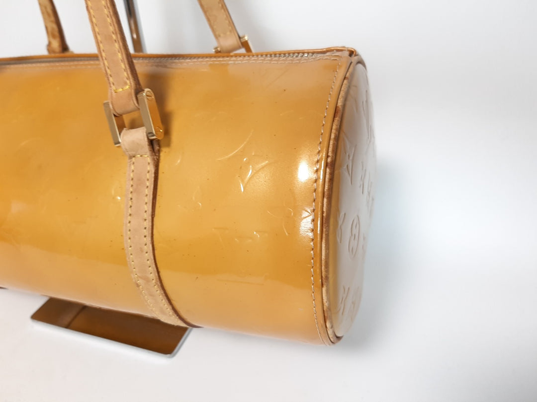 Louis Vuitton Vernis Bedford Hand Bag M91006 Vernis Monogram Yellow VI00722