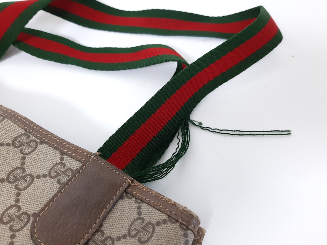 Gucci Sherry Line Tote Bag Schultertasche GG Muster Braun PVC Leder15