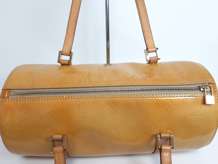 Louis Vuitton Vernis Bedford Hand Bag M91006 Vernis Monogram Yellow VI19184
