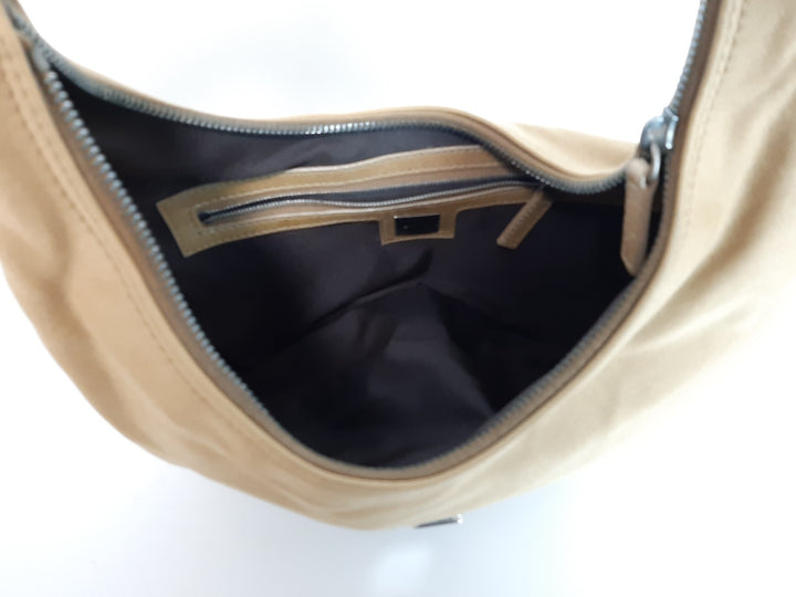 FENDI Baguette Hobo Shoulder Hand Bag Canvas Leather Brown Dust Bag13