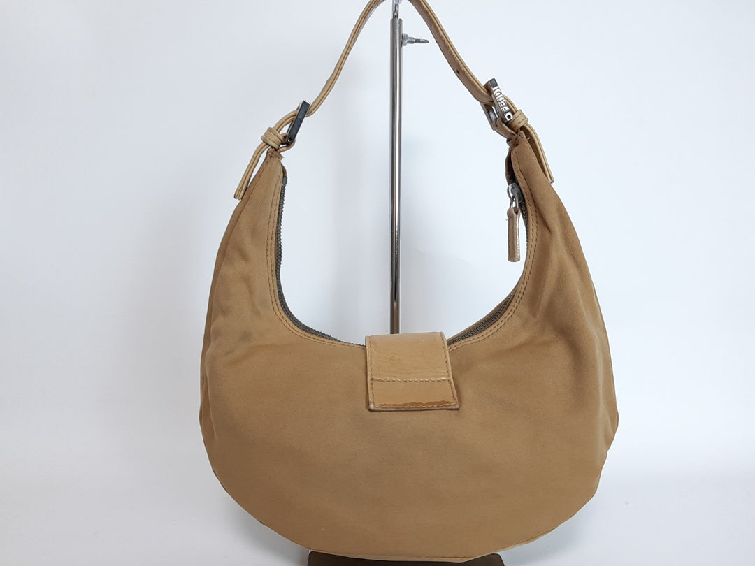 FENDI Baguette Hobo Shoulder Hand Bag Canvas Leather Brown Dust Bag5