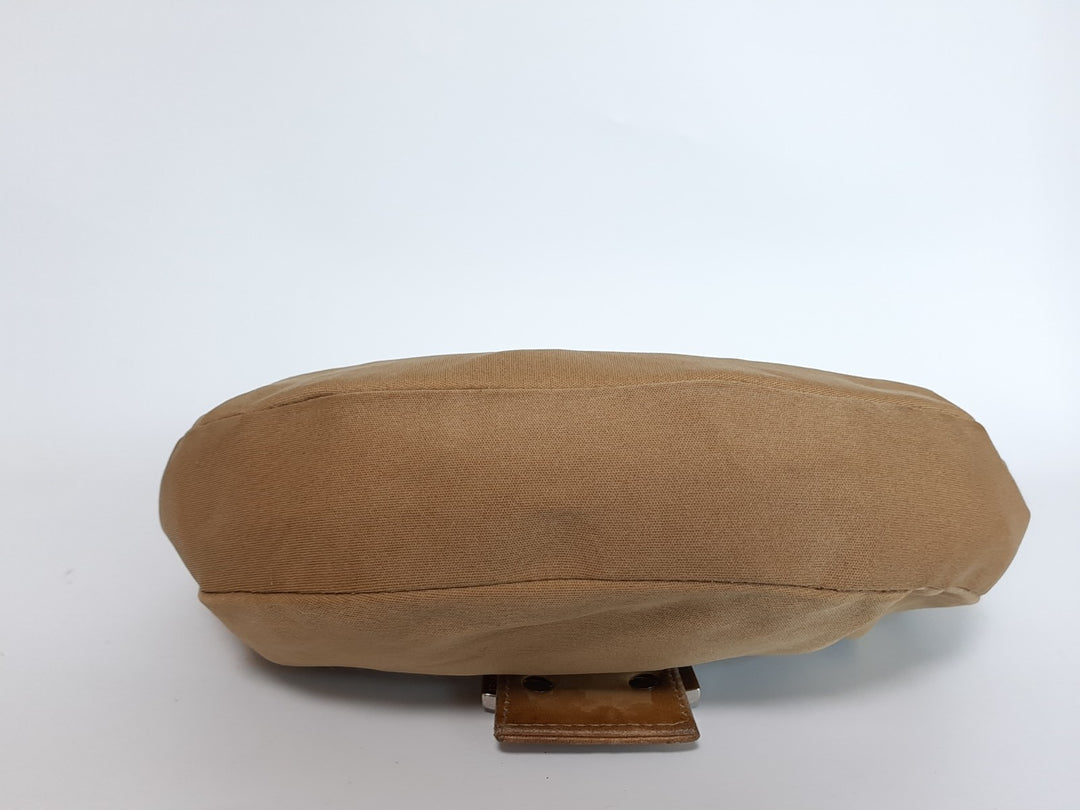 FENDI Baguette Hobo Shoulder Hand Bag Canvas Leather Brown Dust Bag10