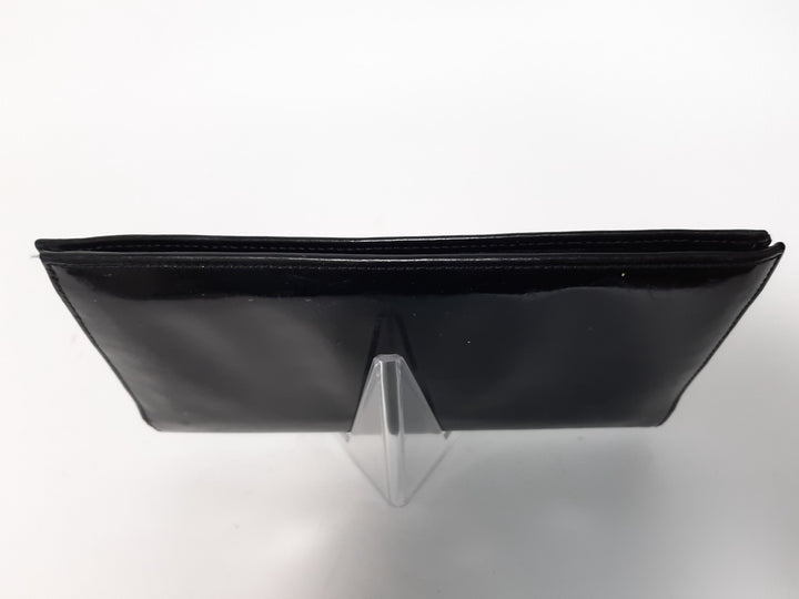 Chanel Lackleder Lange Geldbörse Schwarz CC Logo Silber9