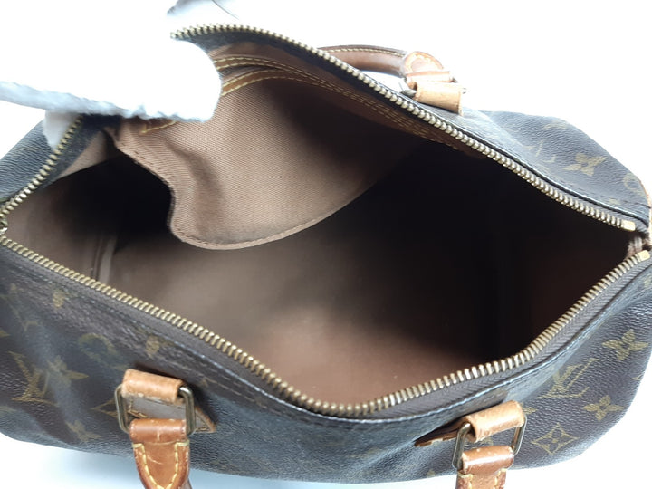 LOUIS VUITTON Speedy30 M41108 Monogram Hand Schultertasche Braun11
