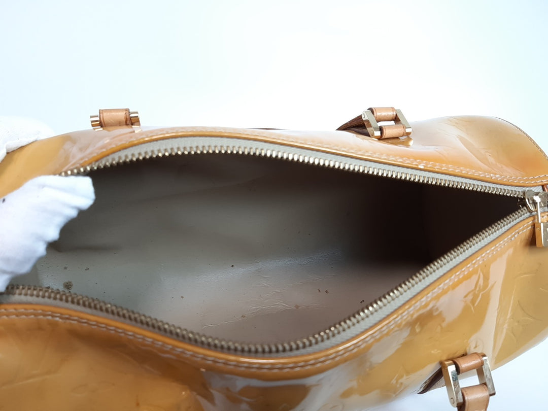 Louis Vuitton Vernis Bedford Hand Bag M91006 Vernis Monogram Yellow VI191812