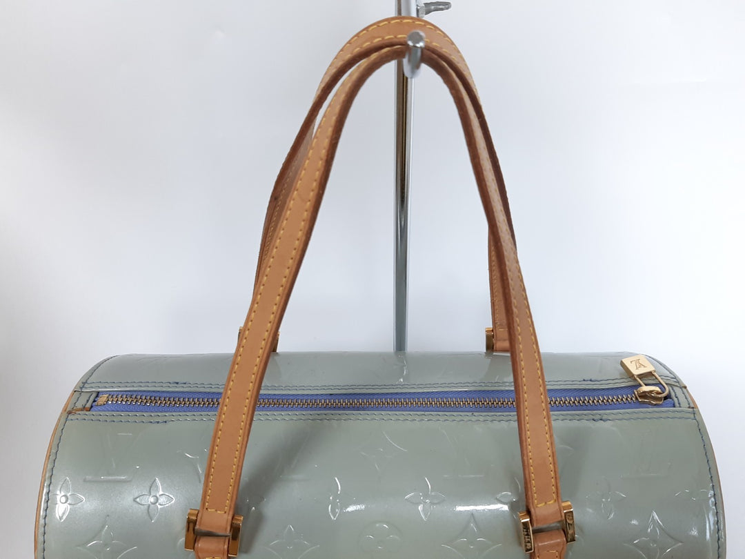 Louis Vuitton Vernis Bedford Hand Bag M91309 Vernis Monogram Blue VI00738
