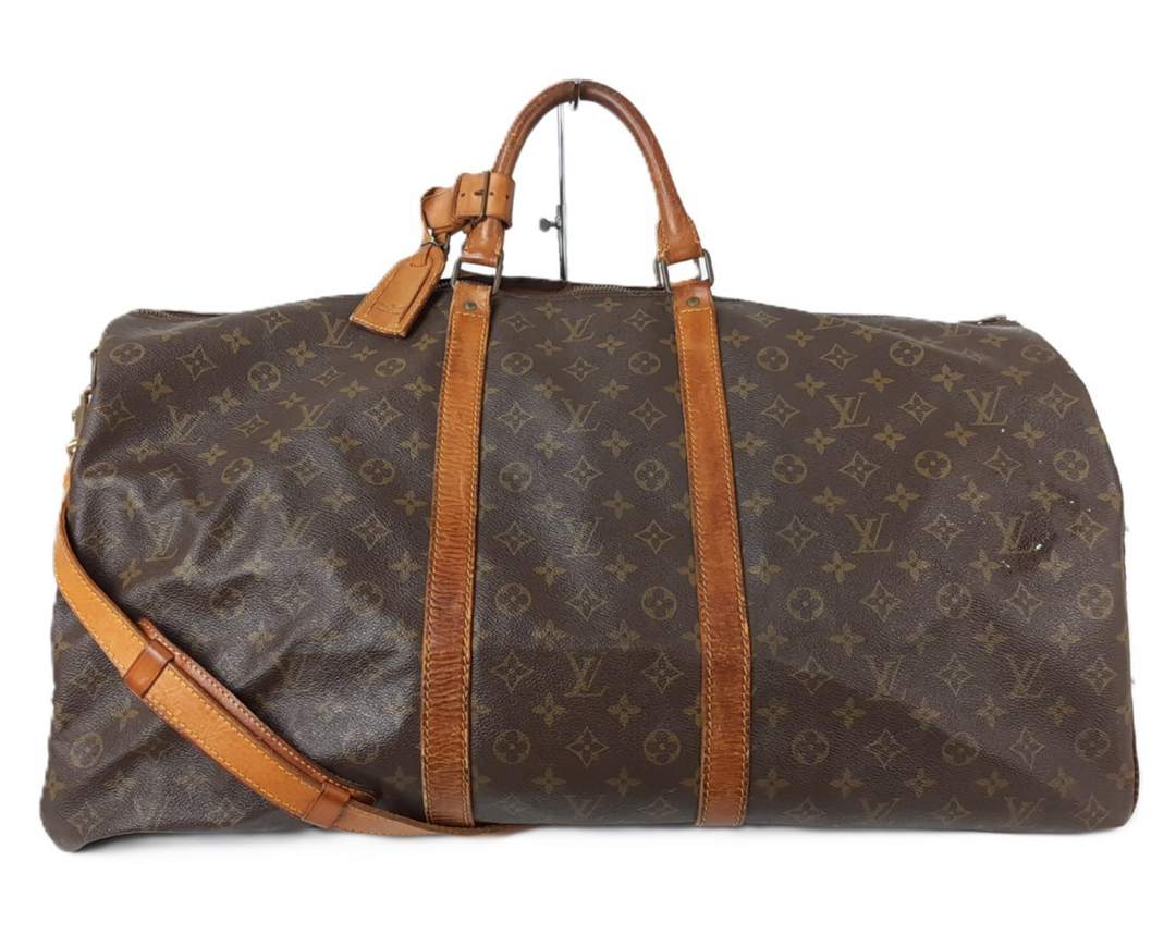 LOUIS VUITTON Monogram Keepall Bandouliere 60 Boston Bag M41412 LV Auth0