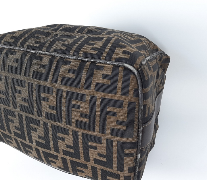 Fendi Zucca Mamma Baguette Brown Hand Bag Gold Hardware Canvas Leather7
