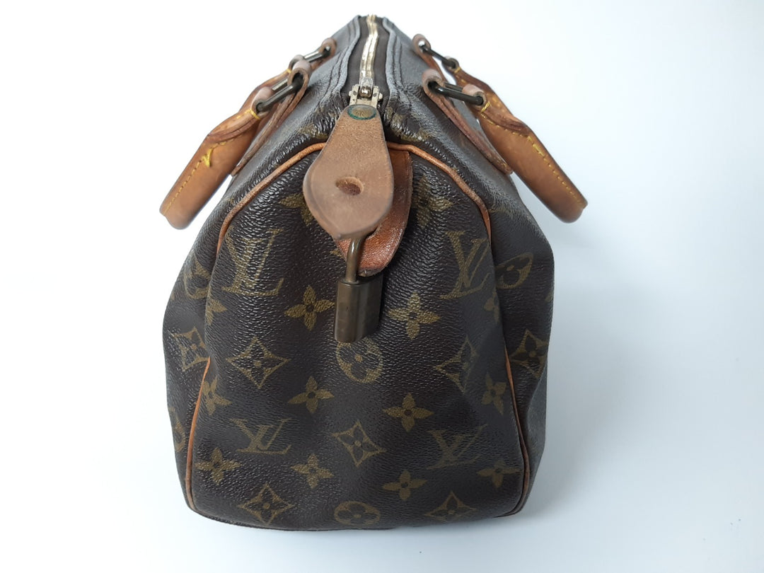 Louis Vuitton Monogram Speedy 25 M41528 Boston Bag Hand Bag MI0911 Padlock Key5