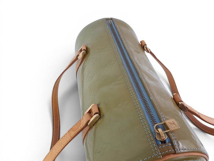Louis Vuitton Vernis Bedford Hand Bag M91329 Vernis Monogram Green VI09193