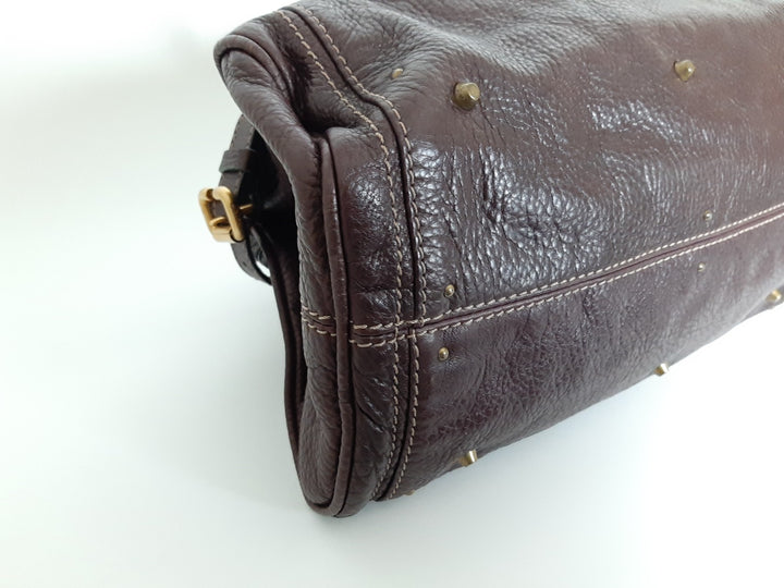 Chloe Paddington Brown Glod Padlock Key Women's Hand Shoulder Bag10