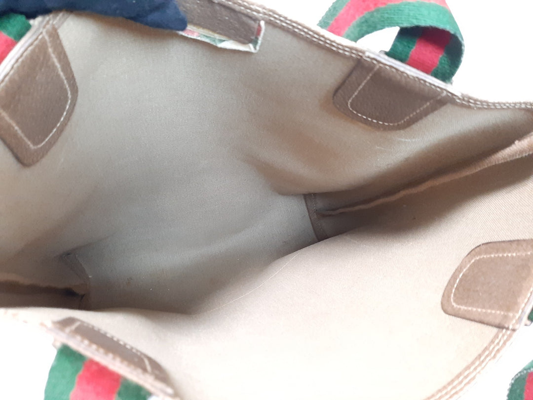 Gucci Sherry Line Tote Bag Shoulder Bag GG Pattern Brown PVC Leather9