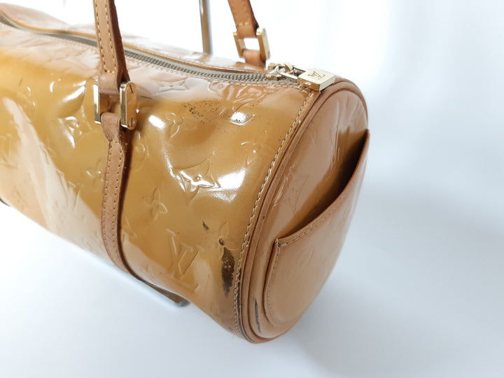 Louis Vuitton Vernis Bedford Hand Bag M91006 Vernis Monogram Yellow VI09197