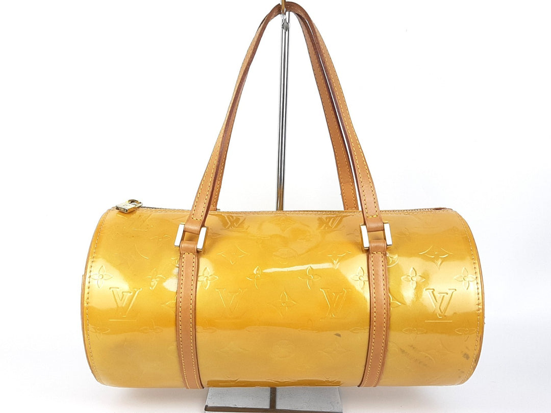 Louis Vuitton Vernis Bedford Hand Bag M91006 Monogram Yellow VI00310