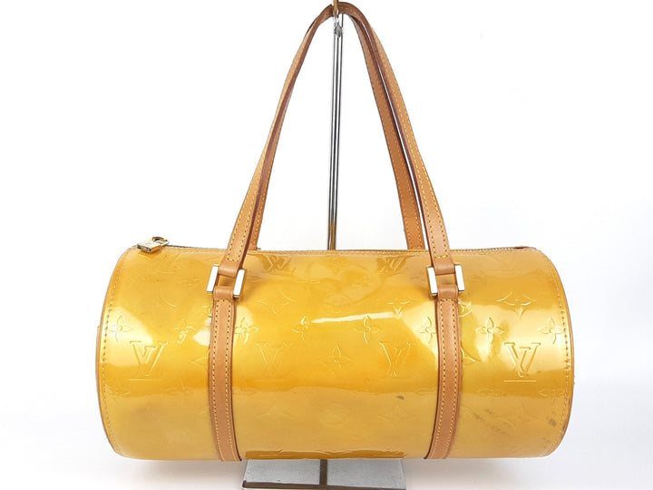 Louis Vuitton Vernis Bedford Hand Bag M91006 Monogram Yellow VI00310
