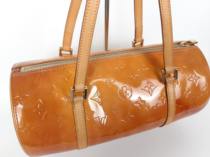Louis Vuitton Vernis Bedford Hand Bag M91006 Monogram Yellow VI19183