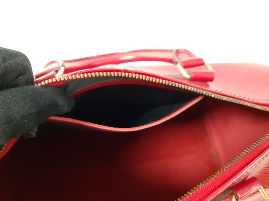 Louis Vuitton Handbag Speedy 30 M43007 Epi Red Boston Bag VI0932 Padlock Key13