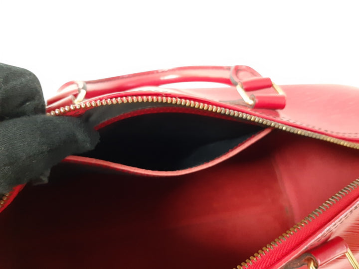 Louis Vuitton Handbag Speedy 30 M43007 Epi Red Boston Bag VI0932 Padlock Key13