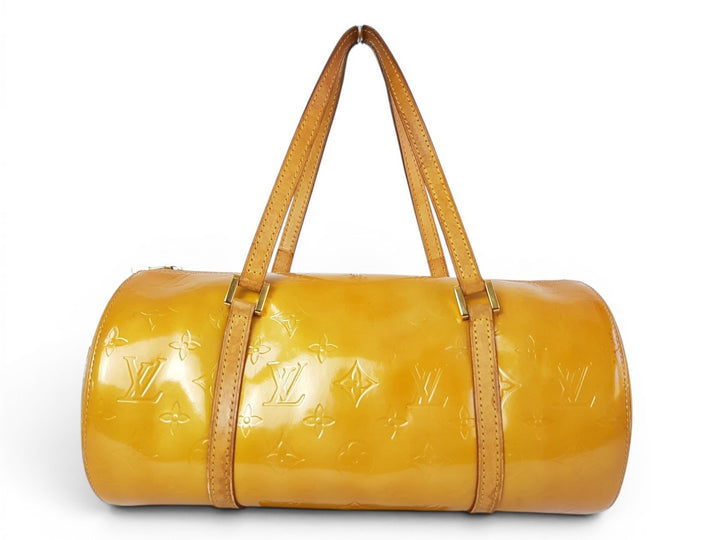 Louis Vuitton Vernis Bedford Hand Bag M91006 Vernis Monogram Yellow Louis TH09480