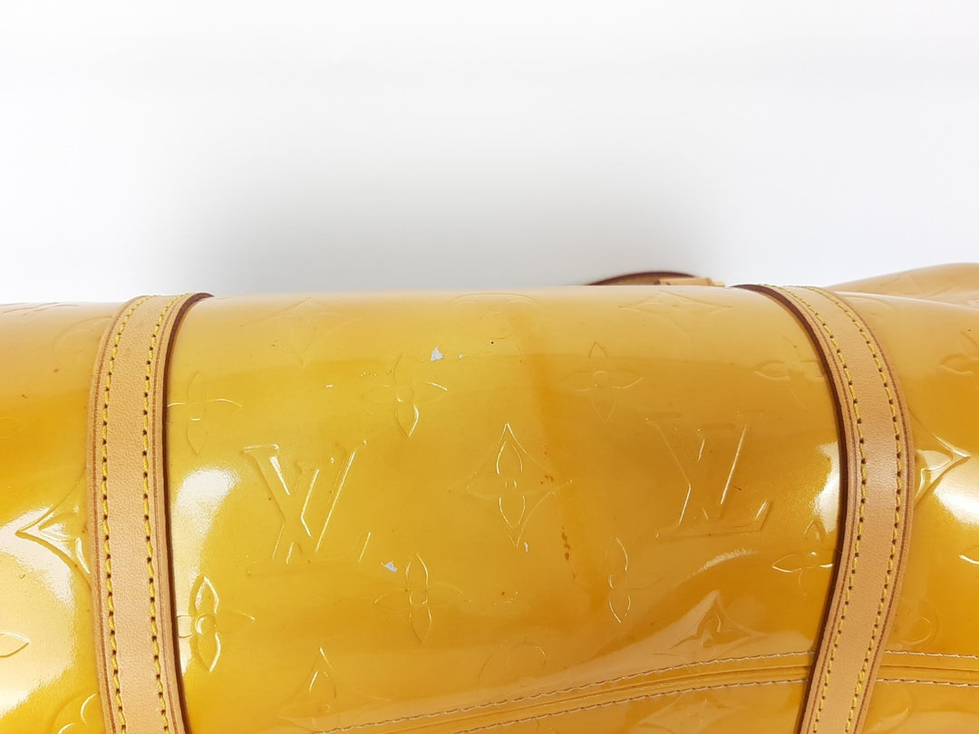 Louis Vuitton Vernis Bedford Hand Bag M91006 Monogram Yellow TH096811