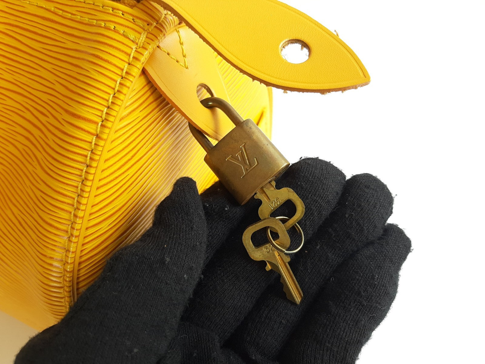 Louis Vuitton Handbag Speedy 25 Epi Leather M43019 Yellow Boston