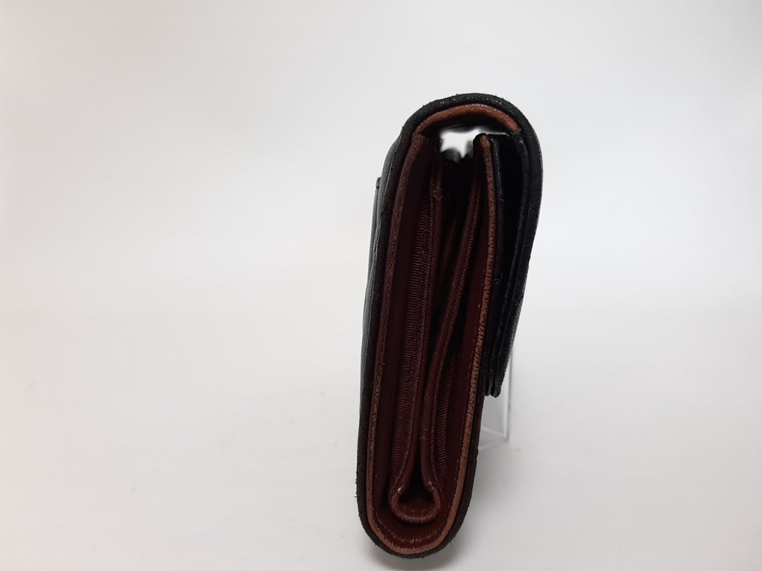 CHANEL Matelasse Long Wallet Leather Black With Box Guarantee Card5