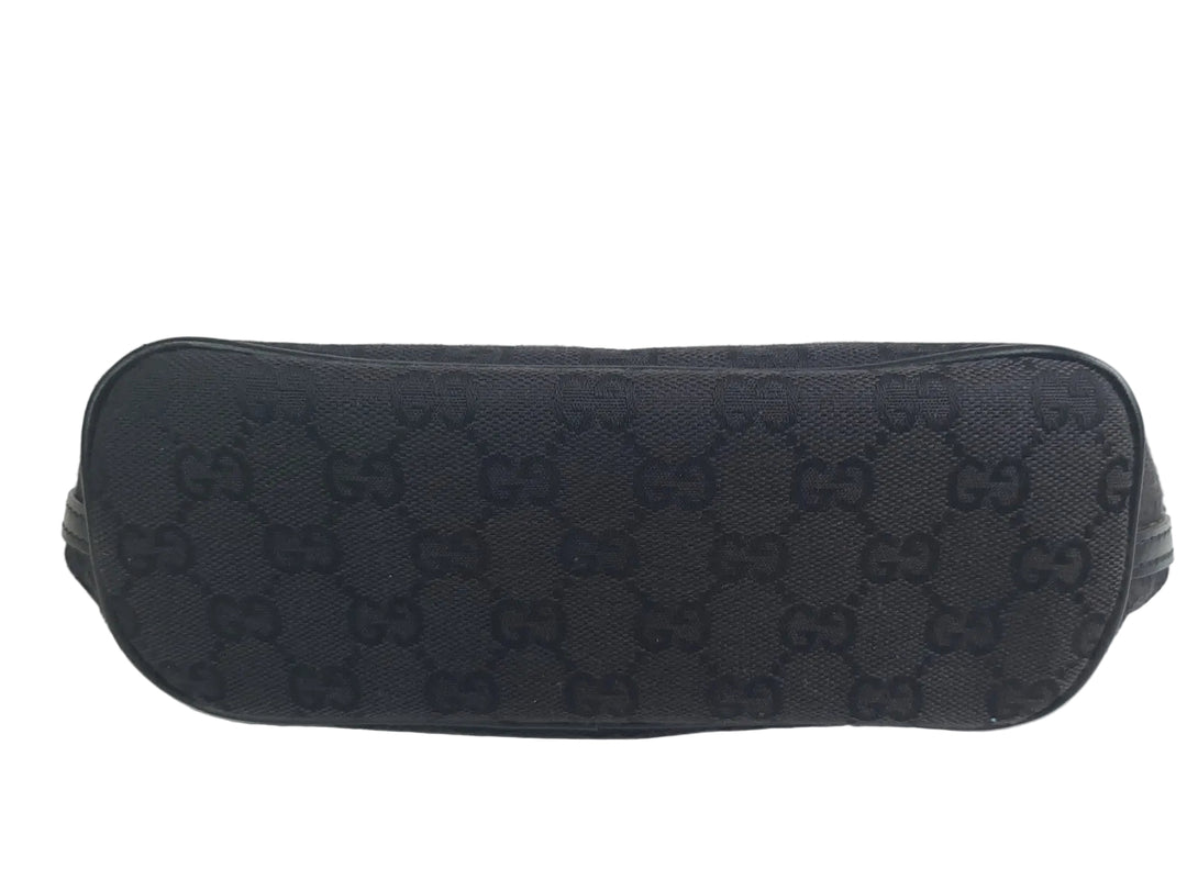 Gucci Bag Accessory Pouch Purse GG Canvas Black Silver Hardware4