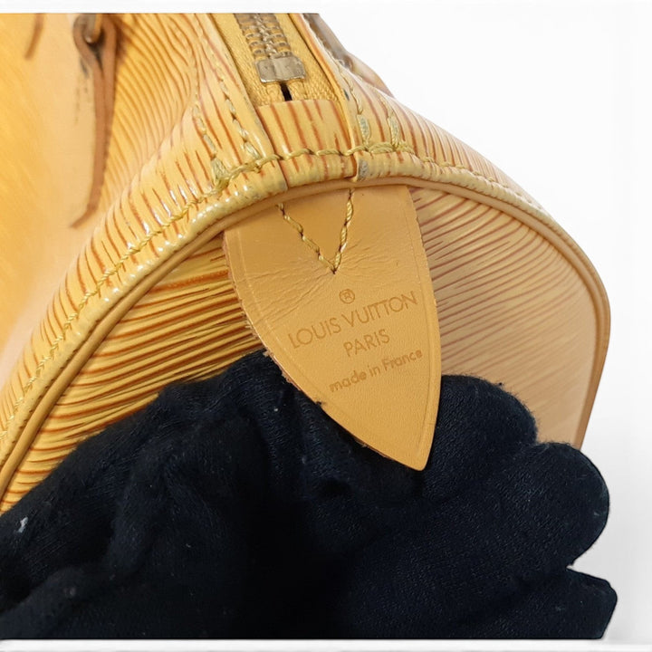 Louis Vuitton Handbag Speedy 25 Epi Leather M43019 Yellow Boston VI1914 Padlock5