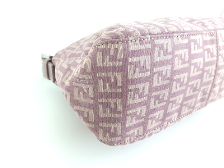 FENDI Zucca Mamma Baguette Shoulder Hand Bag Canvas Leather Pink Dust Bag7