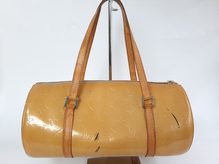 Louis Vuitton Vernis Bedford Hand Bag M91006 Vernis Monogram Yellow TH19284
