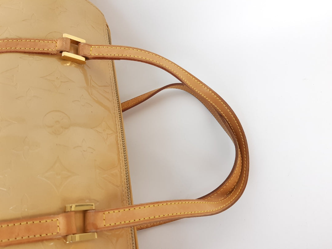 Louis Vuitton Vernis Bedford Hand Bag M91006 Monogram Yellow VI09599
