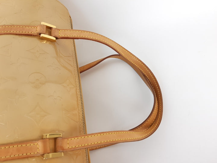 Louis Vuitton Vernis Bedford Hand Bag M91006 Monogram Yellow VI09599