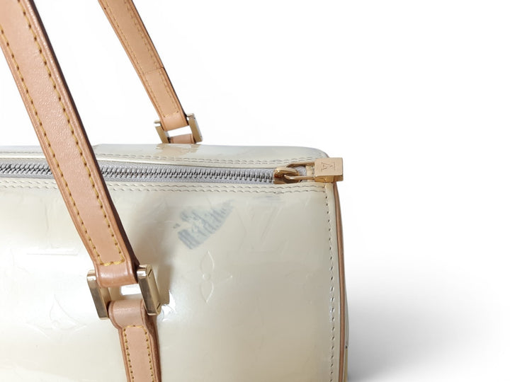 Louis Vuitton Vernis Bedford Hand Bag M91006 Vernis Monogram Yellow VI00955