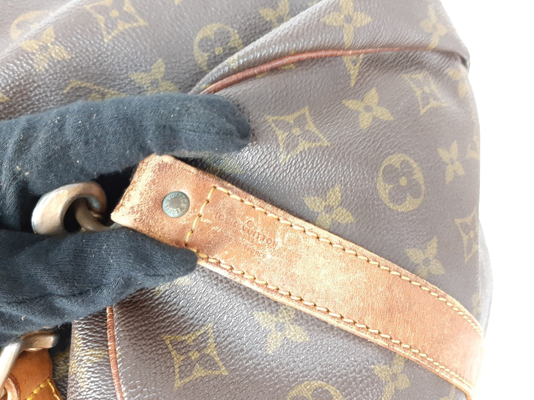 LOUIS VUITTON Monogram Keepall Bandouliere 60 Boston Bag M41412 LV Auth10