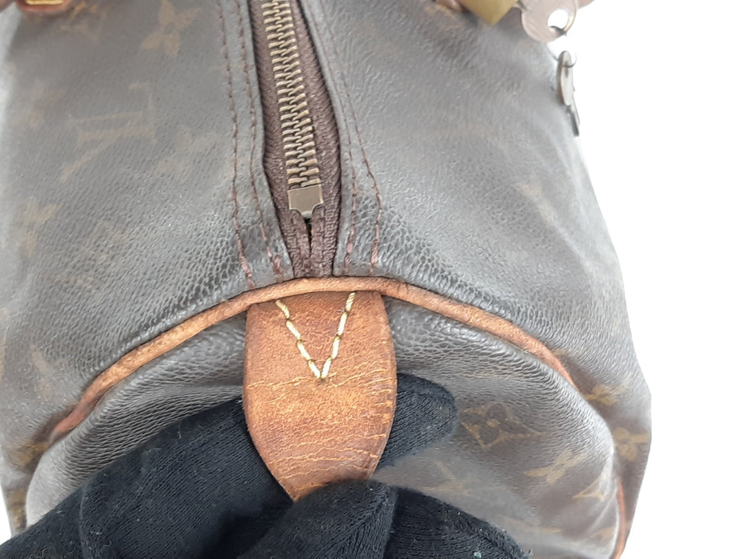 Louis Vuitton Speedy 35 Monogram Boston Hand Bag Purse SA821 Padlock Key8