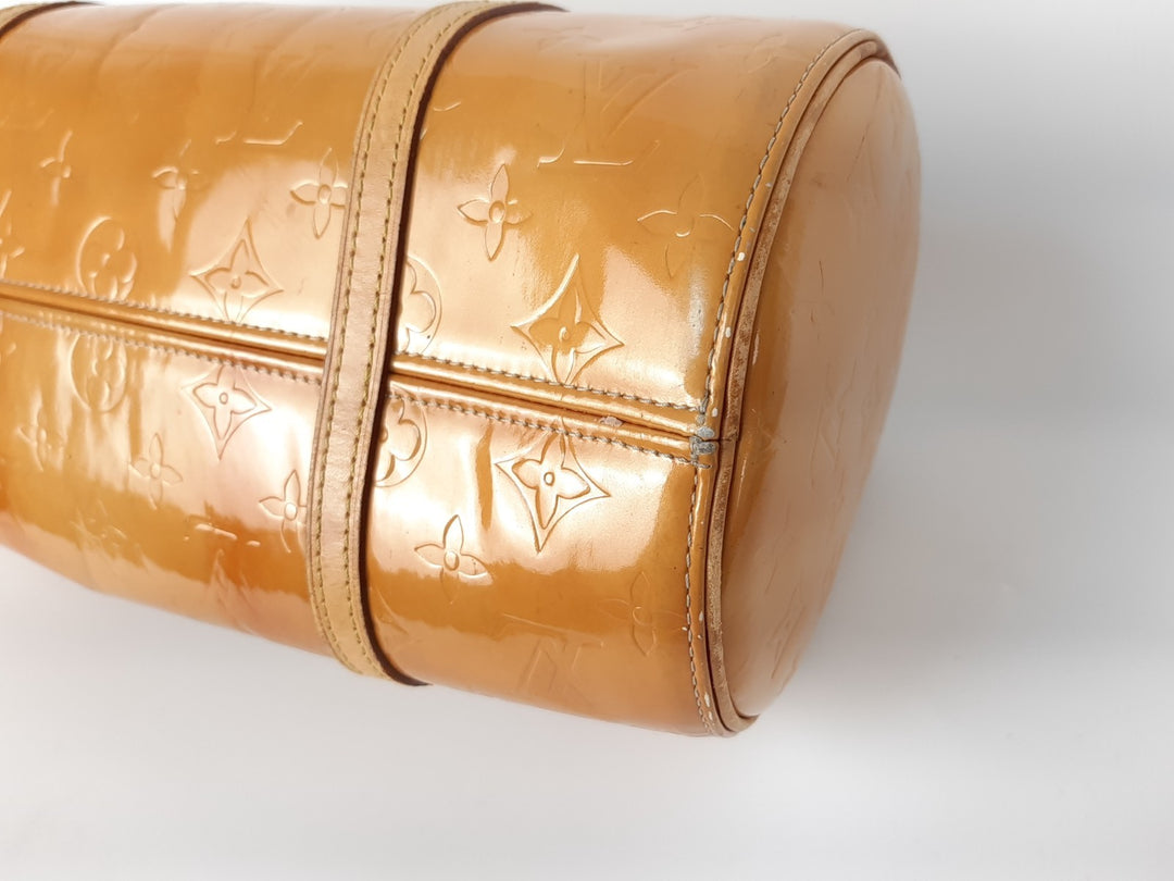 Louis Vuitton Vernis Bedford Hand Bag M91006 Monogram Yellow TH095810