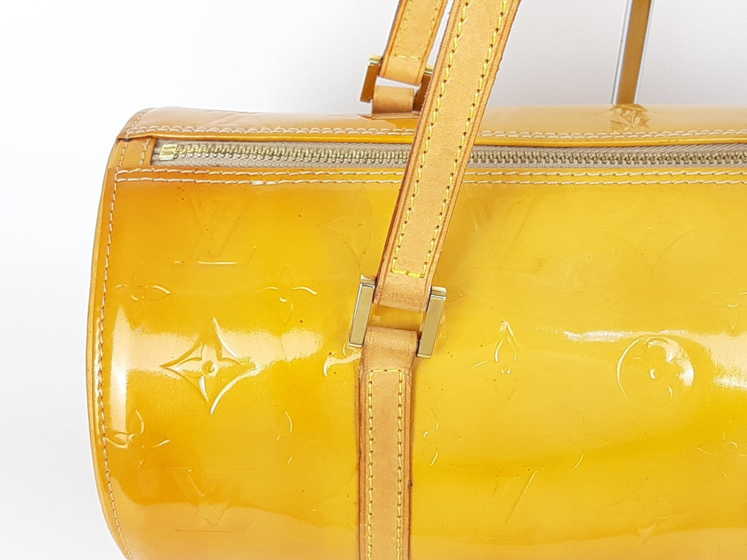 Louis Vuitton Vernis Bedford Hand Bag M91006 Monogram Yellow VI09694