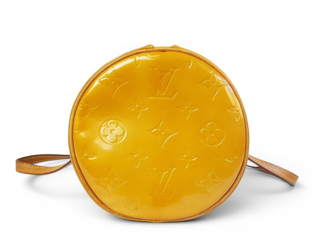 Louis Vuitton Vernis Bedford Hand Bag M91006 Vernis Monogram Yellow Louis TH09483