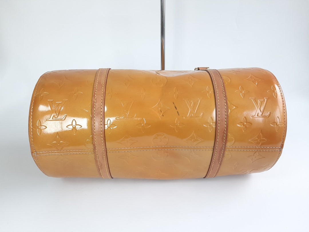 Louis Vuitton Vernis Bedford Hand Bag M91006 Vernis Monogram Yellow VI09698
