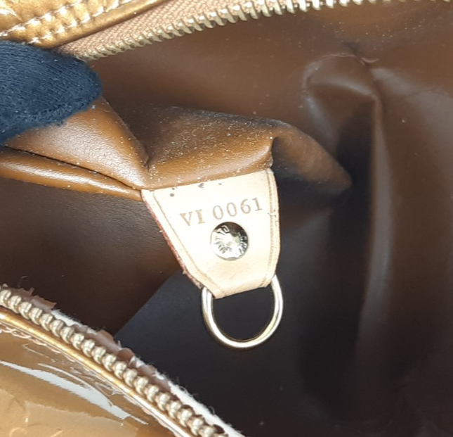 Louis Vuitton Vernis Bedford Hand Bag M91329 Vernis Monogram Brown VI006113