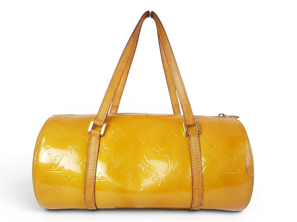 Louis Vuitton Vernis Bedford Hand Bag M91006 Vernis Monogram Yellow Louis TH09481