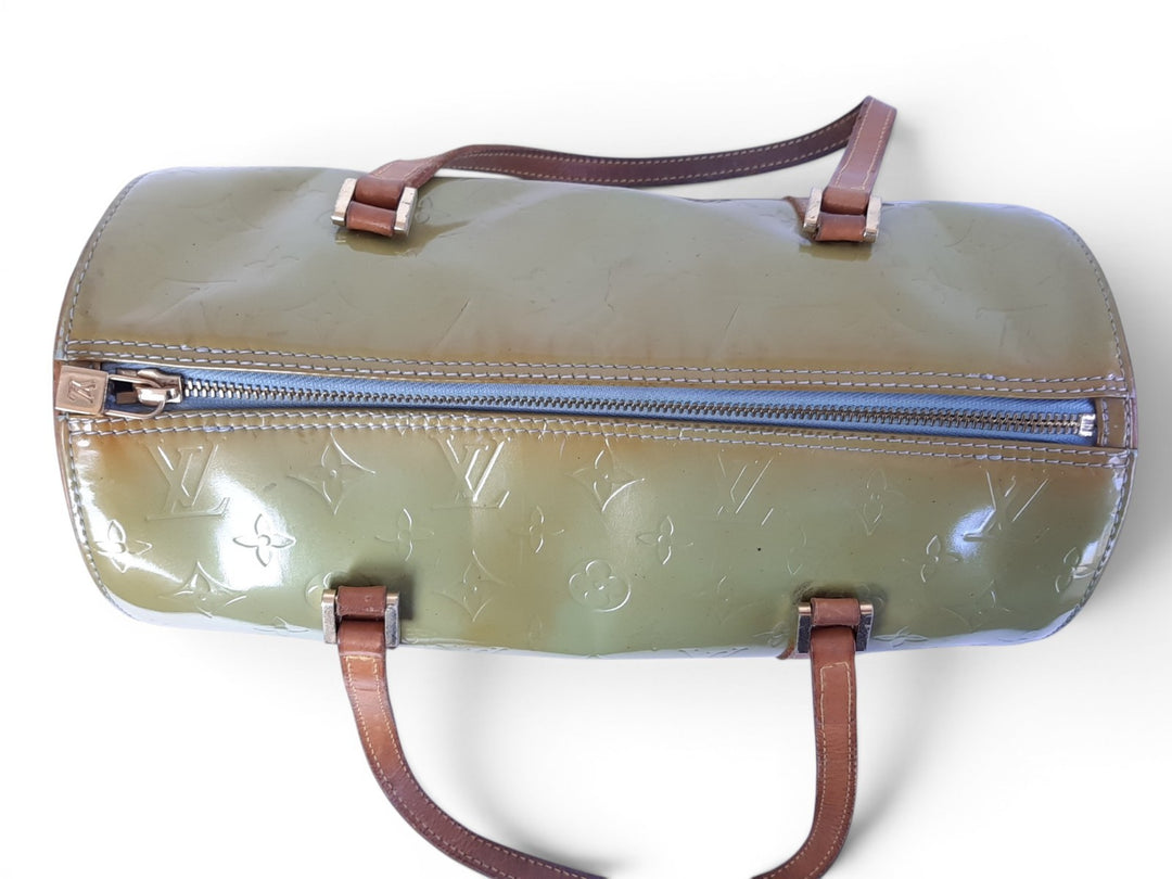 Louis Vuitton Vernis Bedford Hand Bag M91329 Vernis Monogram Green VI09293