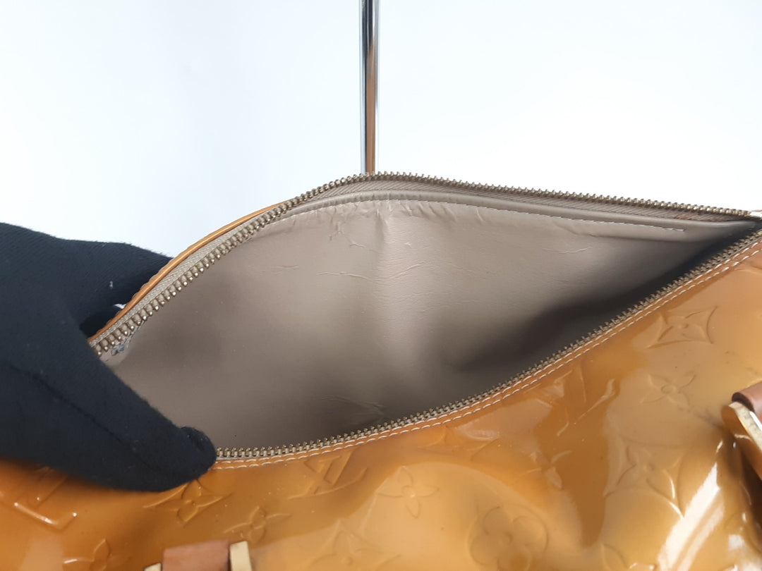 Louis Vuitton Vernis Bedford Hand Bag M91006 Vernis Monogram Yellow VI096912